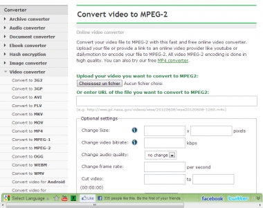 Conversion de vidéos en ligne