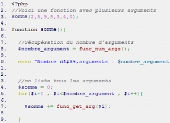 Comment avoir une fonction PHP avec X arguments ? Partie 1