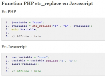 Les fonctions PHP en Javascript