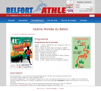 Belfort Athlé - écran n°2